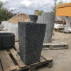 вазон бетонный Византия каменная крошка черный габбро диабаз