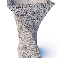 вазон бетонный венза мрамор шахматка