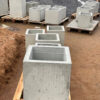 бетонный вазон 60x60x60 серый