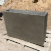 прямоугольный вазон 100x25x70 темно-серый бетон шлифованный